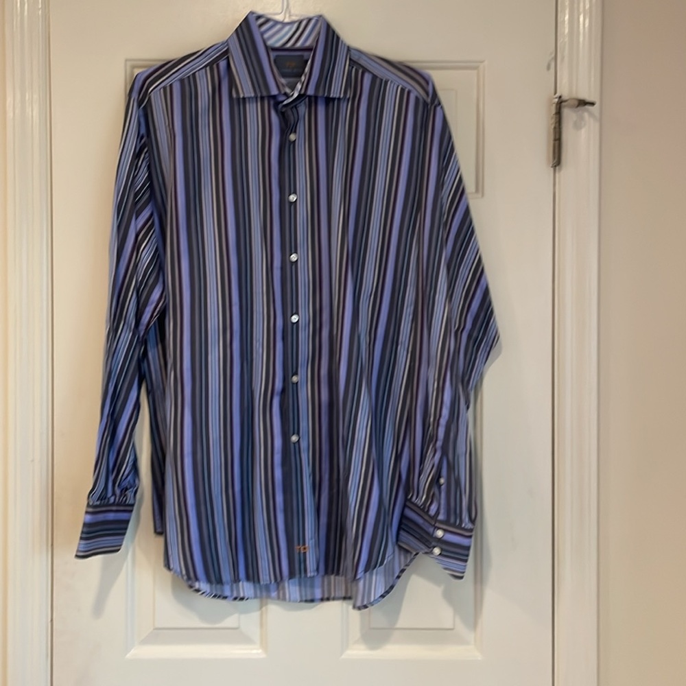 Thomas Dean Striped Shirt, Large